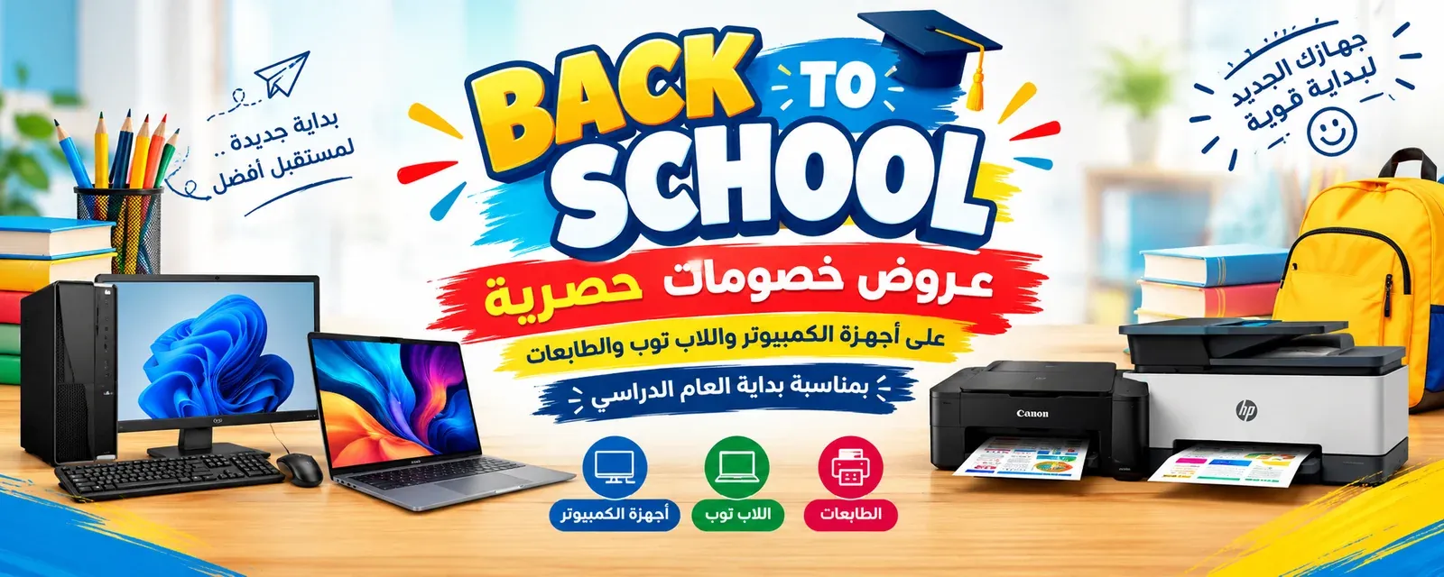 بانر العودة للدراسة من Mansy Store